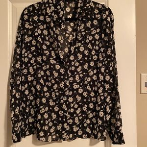 Dolce&Gabanna black and white floral blouse size 42